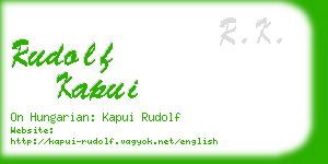 rudolf kapui business card